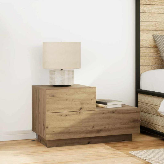 Nattbord Sengbord Artisan Eik med LED 100x36x49 cm