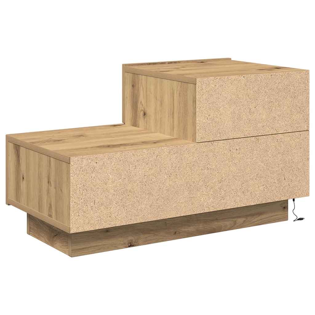 Nattbord Sengbord Artisan Eik med LED 100x36x49 cm
