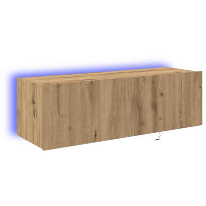 TV-Møbel Artisan Eik TV Veggskap med LED-lamper 100x35x31 cm