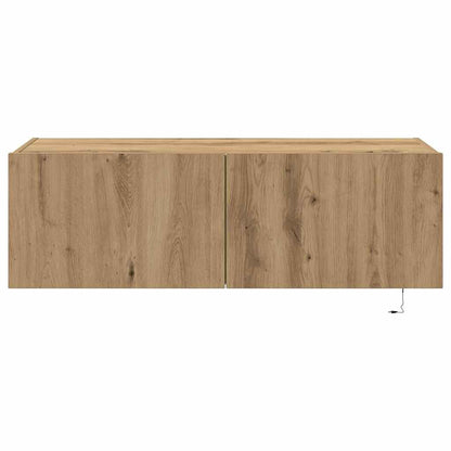 TV-Møbel Artisan Eik TV Veggskap med LED-lamper 100x35x31 cm