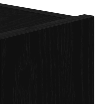 TV-Møbel Svart Eik TV Veggskap med LED Lys 100x35x31 cm