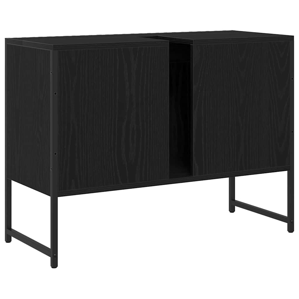 Baderomsvaskeskap Svart Eik 80x33x60 cm Sponplate