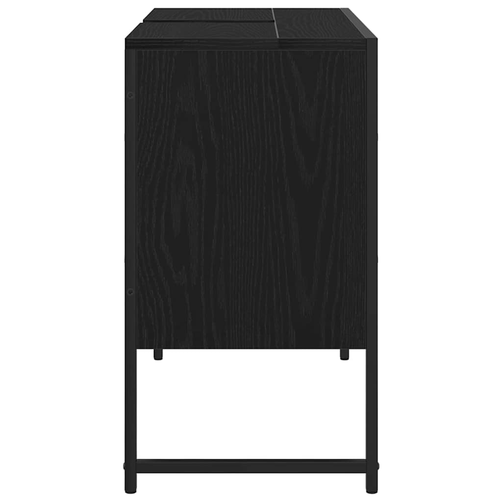Baderomsvaskeskap Svart Eik 80x33x60 cm Sponplate