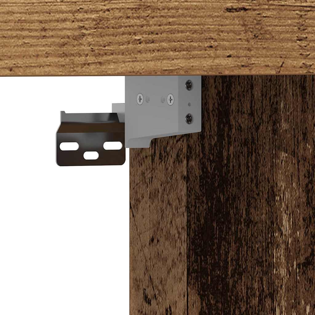 TV-Møbel Tre TV-skap Veggmontert Gammelt Tre 152x22x113 cm