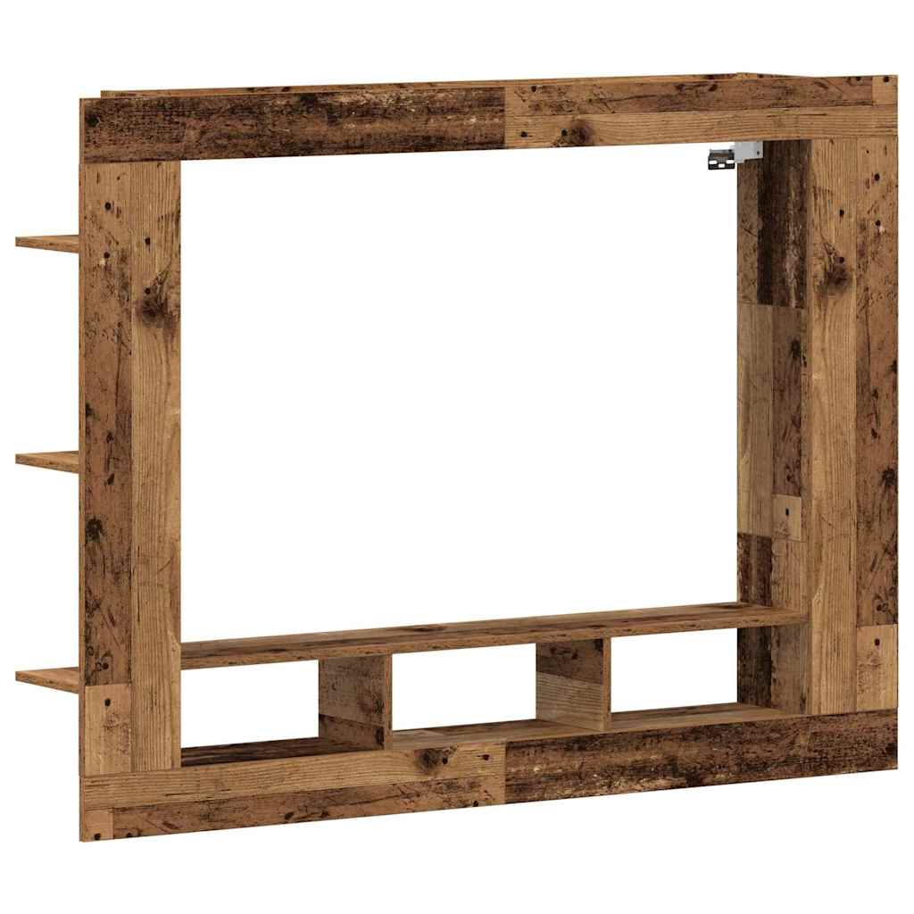 TV-Møbel Tre TV-skap Veggmontert Gammelt Tre 152x22x113 cm