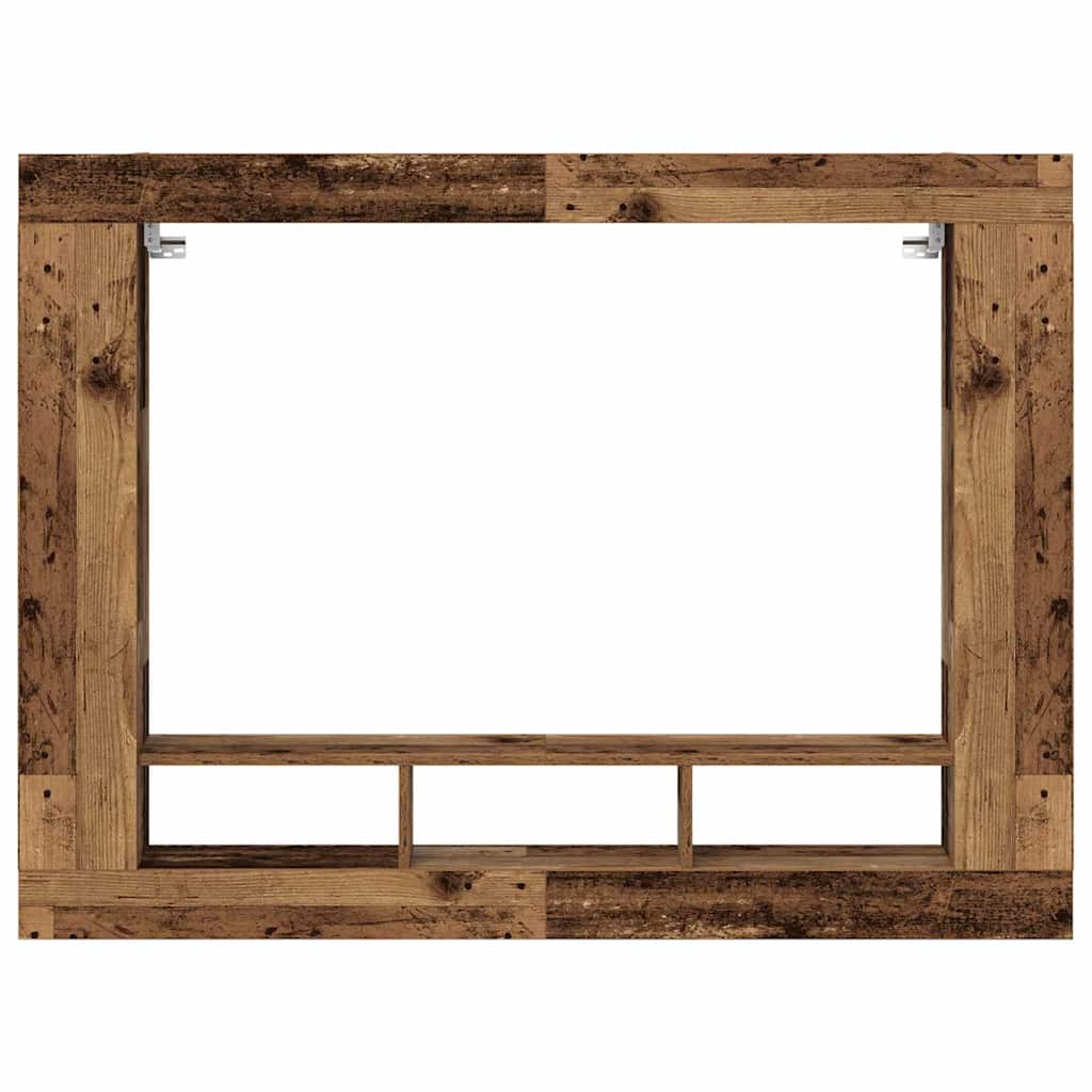 TV-Møbel Tre TV-skap Veggmontert Gammelt Tre 152x22x113 cm