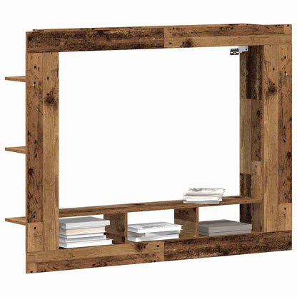 TV-Møbel Tre TV-skap Veggmontert Gammelt Tre 152x22x113 cm