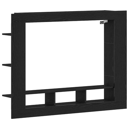 TV-Møbel Svart Eik TV-stativ Veggmontert 152x22x113 cm
