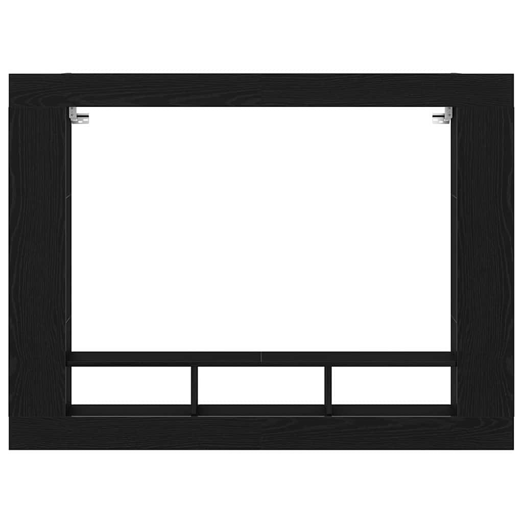 TV-Møbel Svart Eik TV-stativ Veggmontert 152x22x113 cm