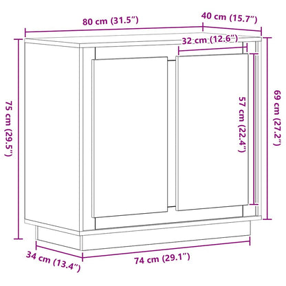 Skjenk Artisan Eik 80x34x75 cm
