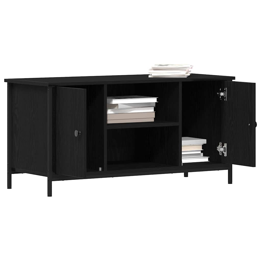 TV-Møbel Svart Eik TV-benk 100x40x50 cm