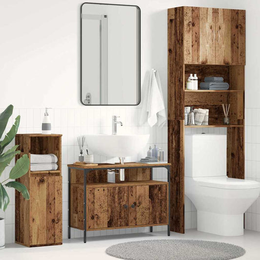 Badezimmer Vaskeskap Gammelt Tre 80x30x60 cm Teknisk Tre