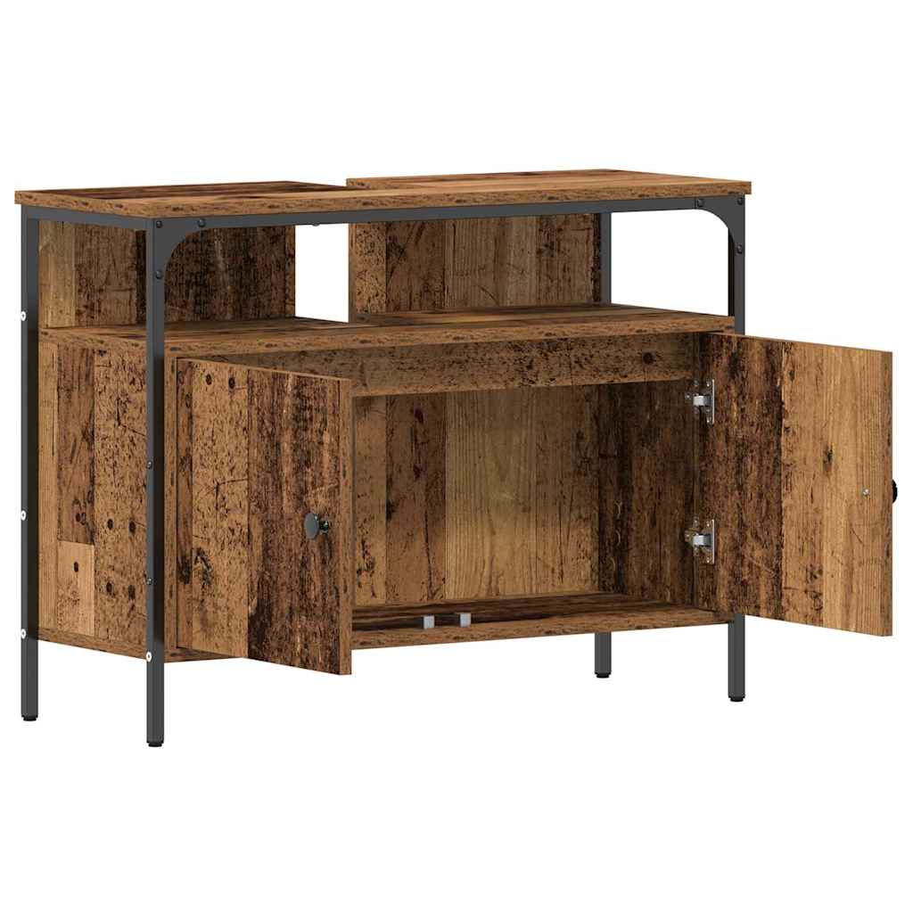 Badezimmer Vaskeskap Gammelt Tre 80x30x60 cm Teknisk Tre