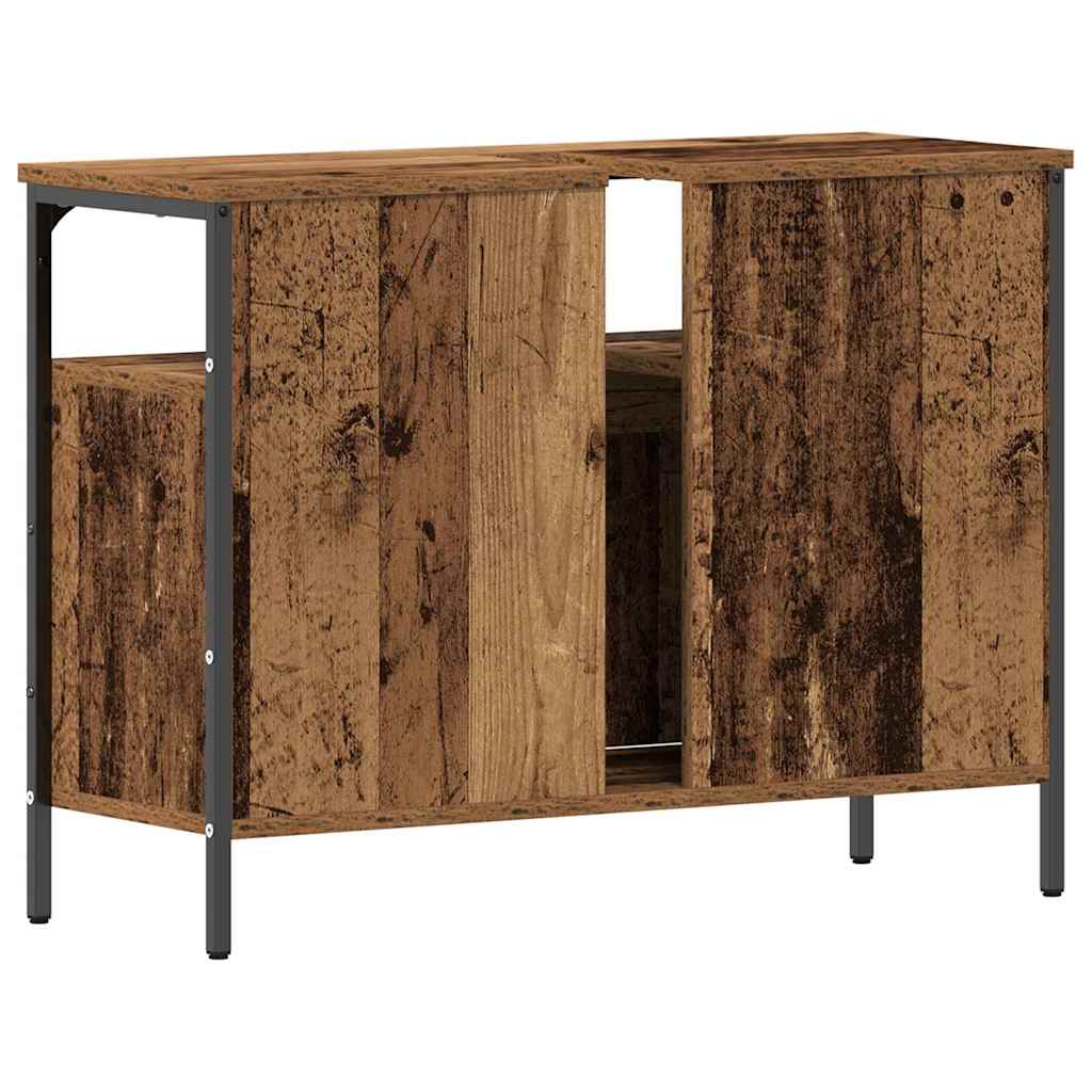 Badezimmer Vaskeskap Gammelt Tre 80x30x60 cm Teknisk Tre