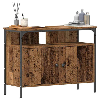 Badezimmer Vaskeskap Gammelt Tre 80x30x60 cm Teknisk Tre