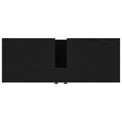 Baderomsvask Cabinet Svart Eik 80x30x60 cm Konstruert Tre