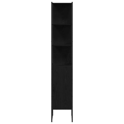 Baderomsskap Svart Eik 33x33x185,5 cm