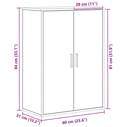 Skjenk Svart Eik 60x31x84 cm