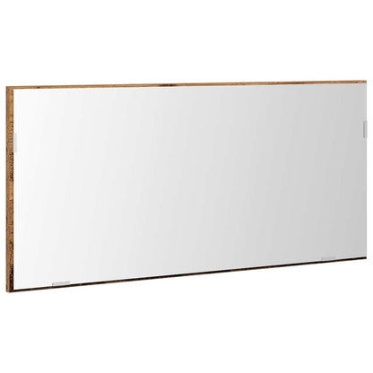 Badspeilskap med LED-lys Gammelt tre 80x37 cm