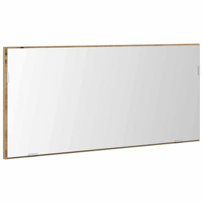 Baderomsspeilskap med LED Lys Eik 80x37 cm