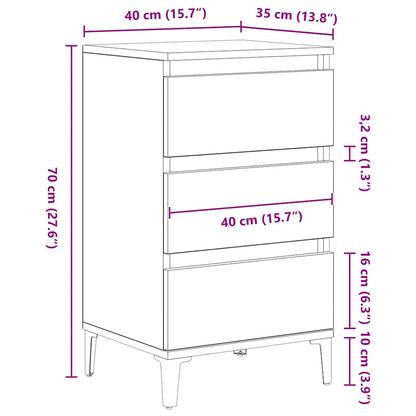 Nattbord Sengbord Gammelt Tre 40x35x70 cm