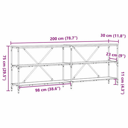 Avlastningsbord Konsollbord Gammelt Tre 200 x 30 x 75 cm