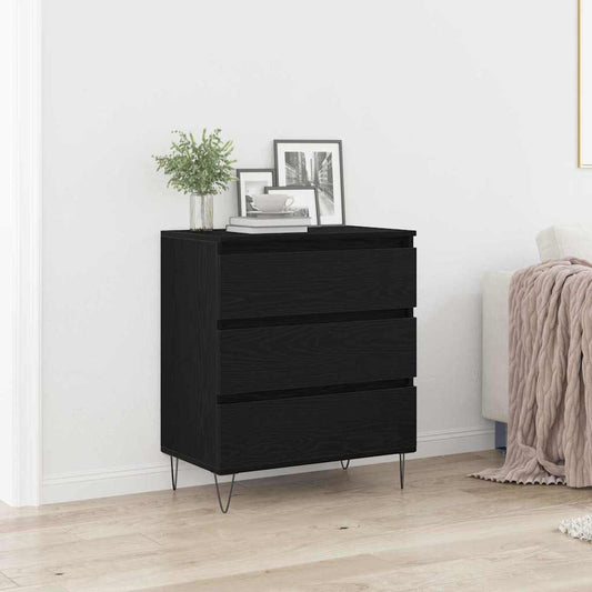 Kommode Svart Eik 60x35x70 cm