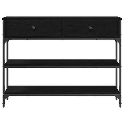 Avlastningsbord konsollbord Svart Eik 100x25x75 cm