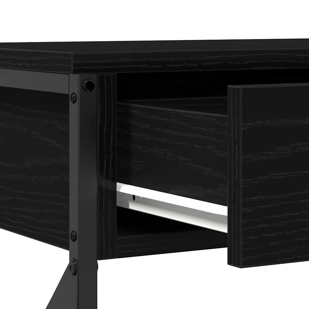 Avlastningsbord konsollbord Svart Eik 100x28x75 cm