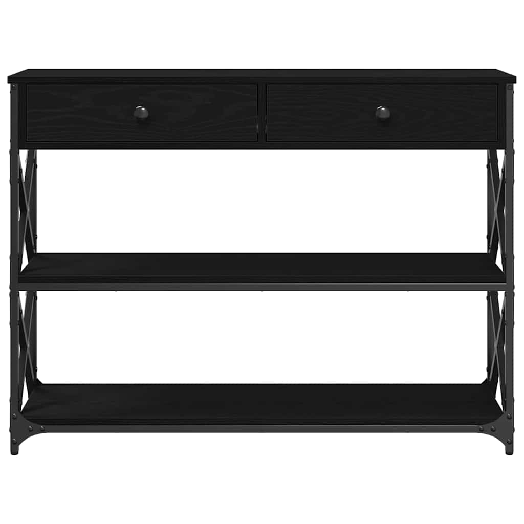 Avlastningsbord konsollbord Svart Eik 100x28x75 cm