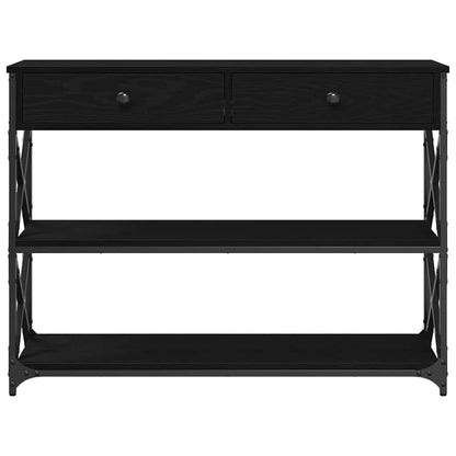 Avlastningsbord konsollbord Svart Eik 100x28x75 cm