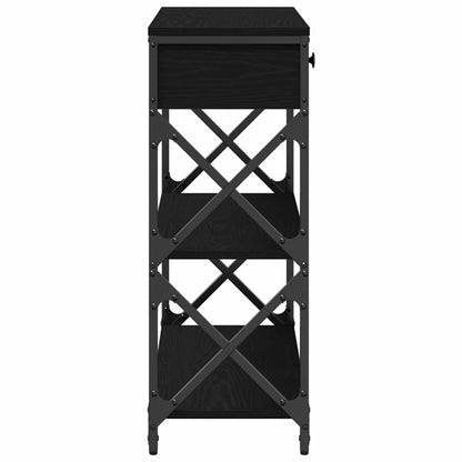 Avlastningsbord konsollbord Svart Eik 75x28x75 cm