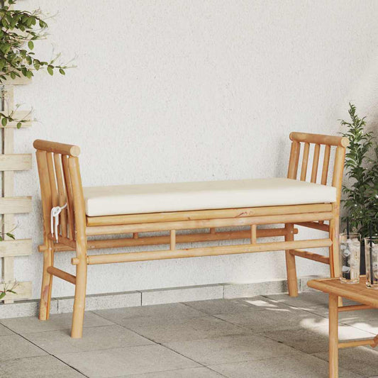 Hagebenk Tre med pute Brun 110 x 38 x 65cm Bambus