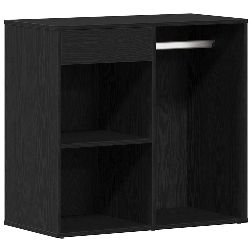 Sminkebord LED Svart Eik 140 x 40 x 140 cm