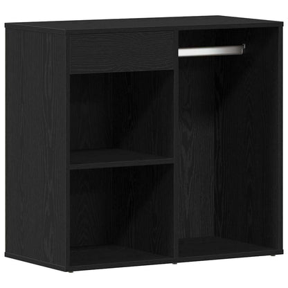Sminkebord LED Svart Eik 140 x 40 x 140 cm