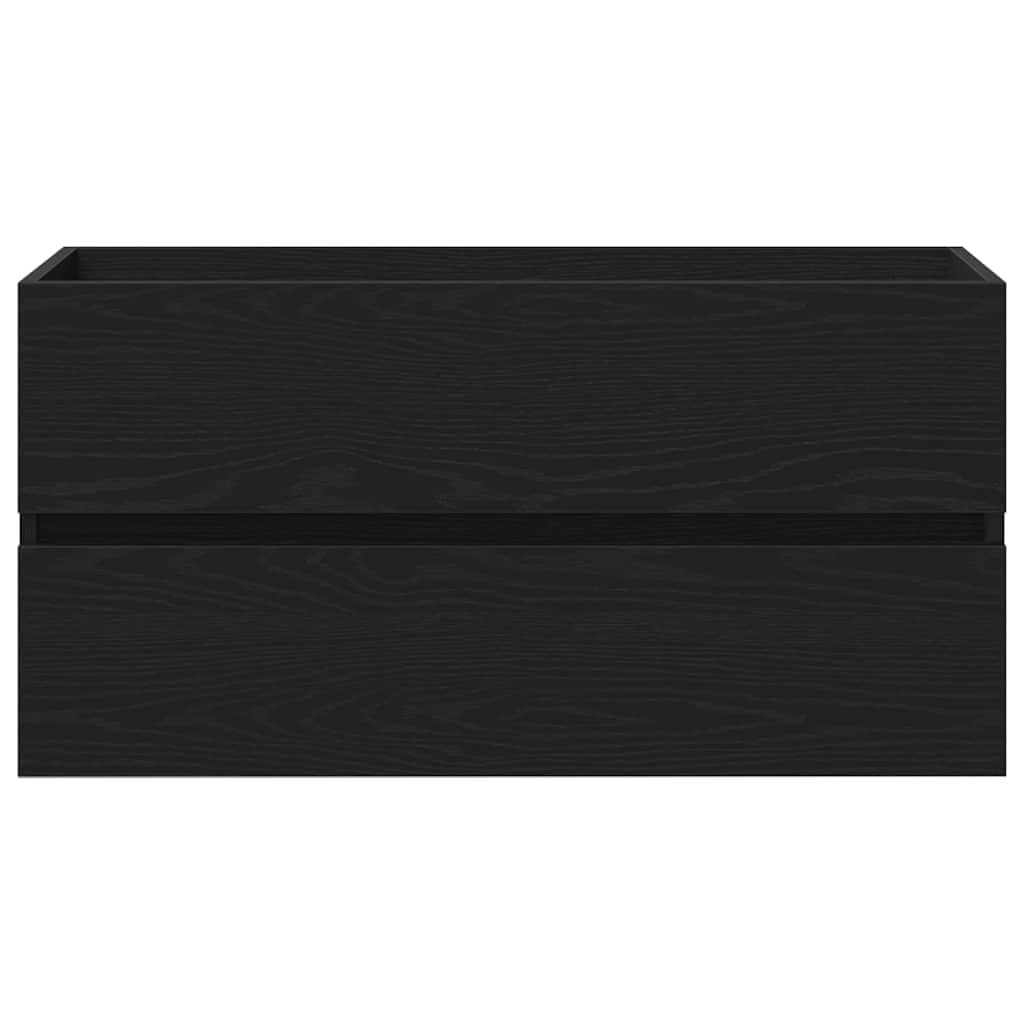 Servantskap Baderom Veggmontert Svart Eik 90 x 39 x 62 cm