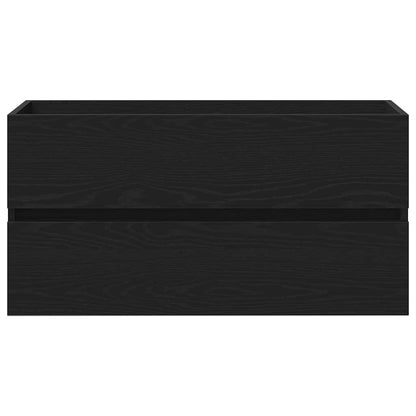 Servantskap Baderom Veggmontert Svart Eik 90 x 39 x 62 cm