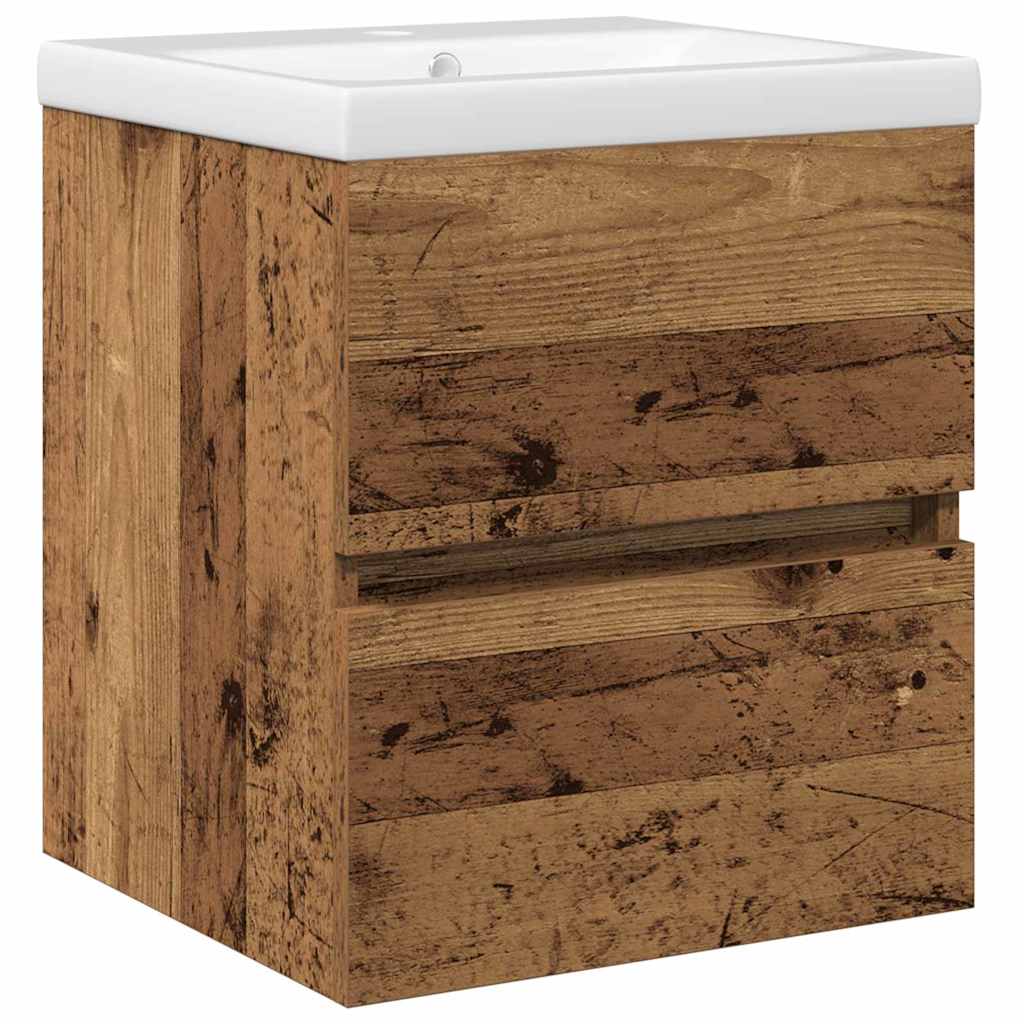 Servantskap Baderom Veggmontert Svart Eik 41 x 39 x 62 cm