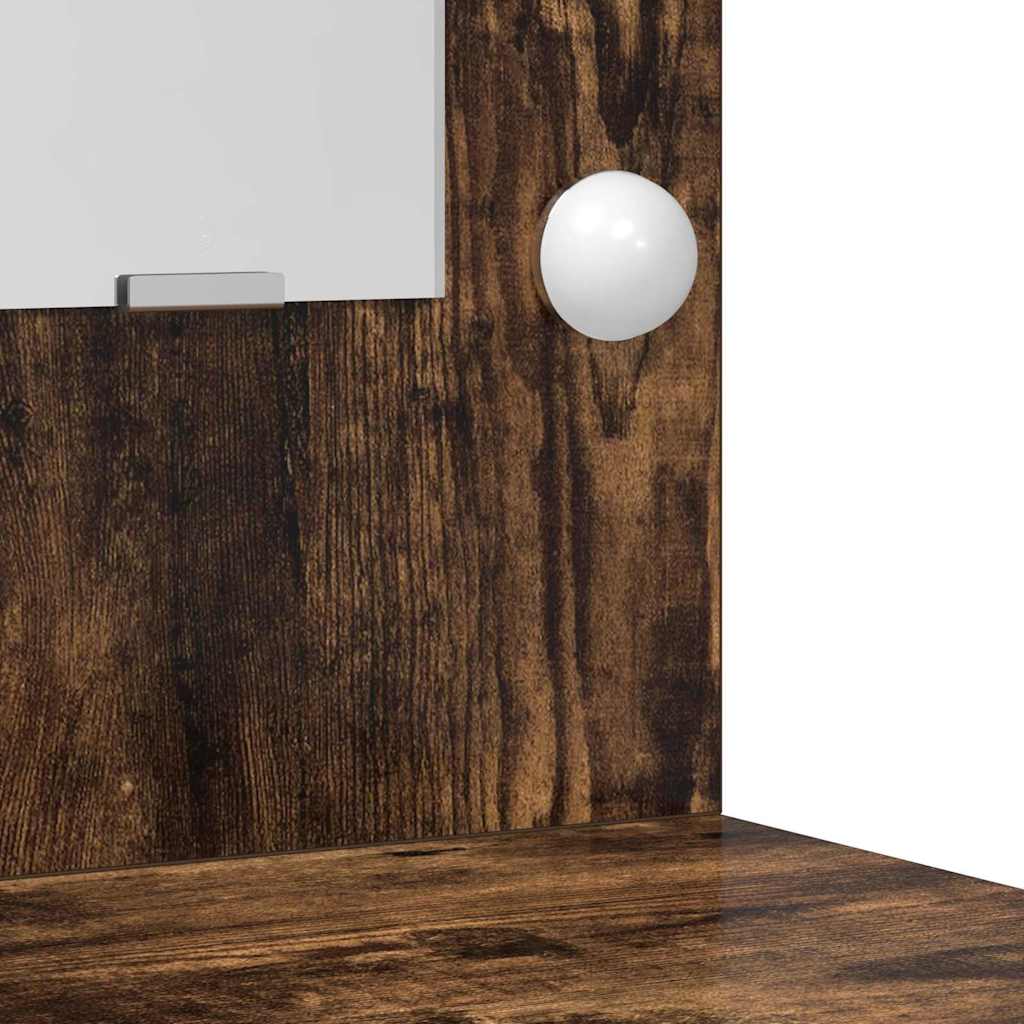 Sminkebord Røkt Eik LED 78.5x41x135 cm