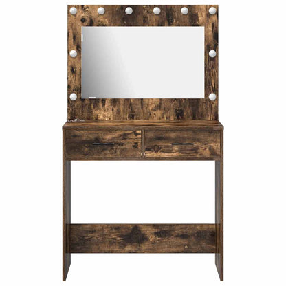 Sminkebord Røkt Eik LED 78.5x41x135 cm