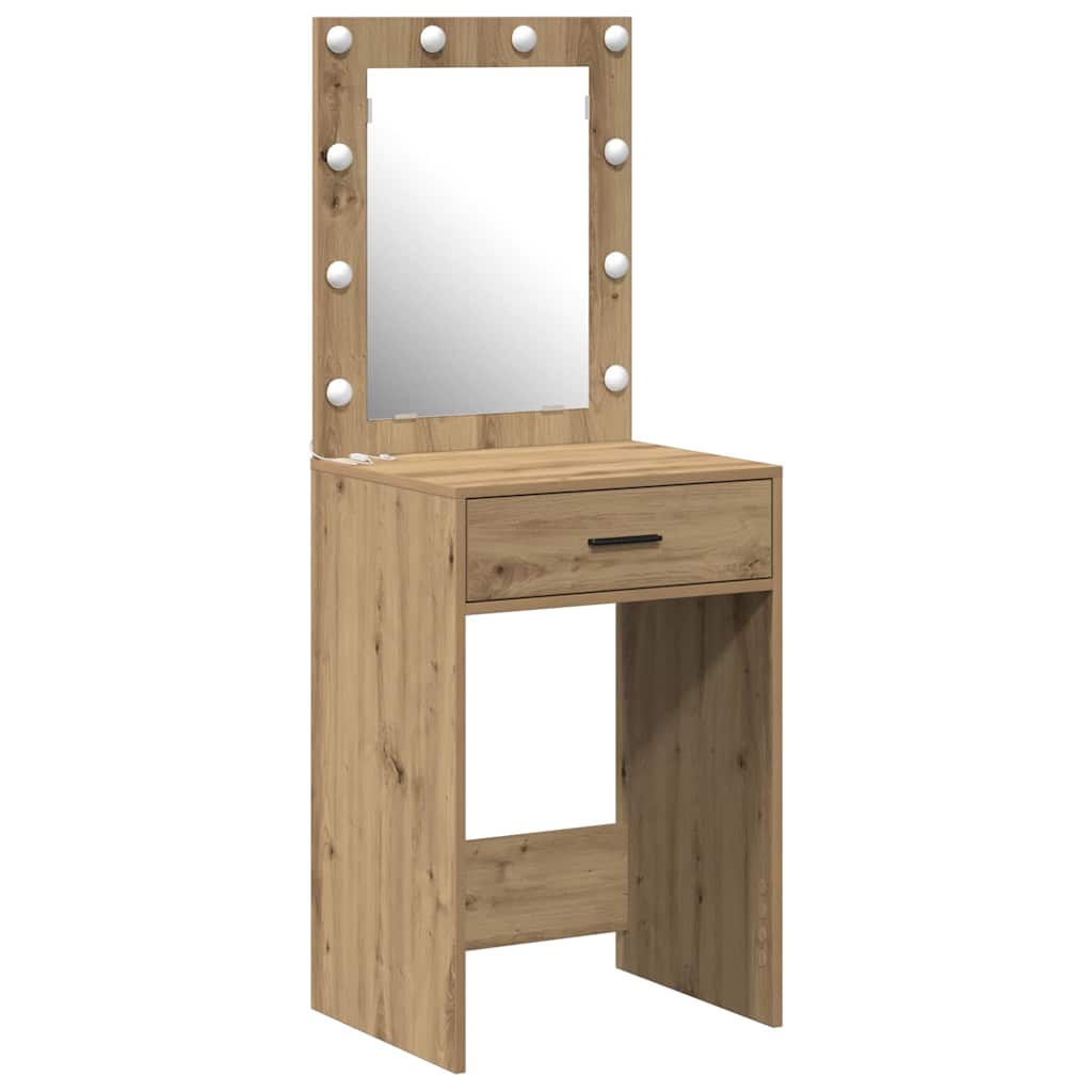 Sminkebord Artisan Eik LED 50x41x135 cm