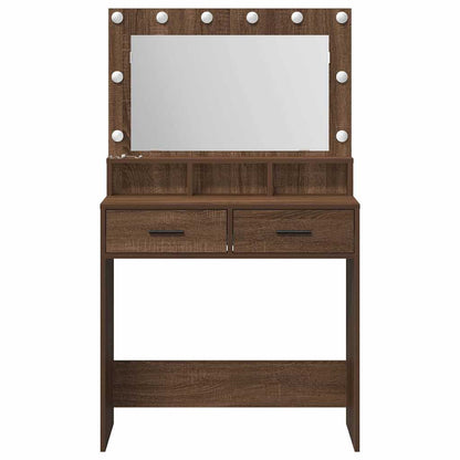 Sminkebord Brun Eik LED 79x41x135 cm
