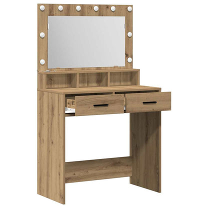 Sminkebord Artisan Eik LED 79x41x135 cm
