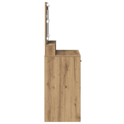 Sminkebord Artisan Eik LED 79x41x135 cm