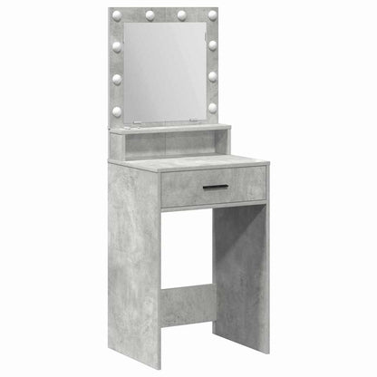 Sminkebord Betonggrå LED 50x41x135 cm