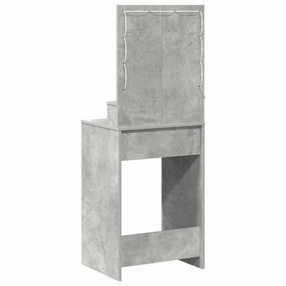 Sminkebord Betonggrå LED 50x41x135 cm