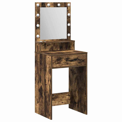 Sminkebord Røkt Eik LED 50x41x135 cm