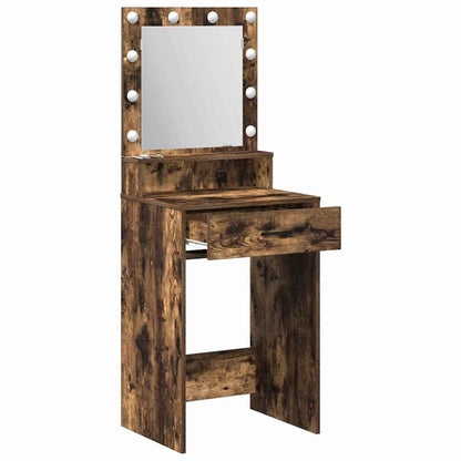 Sminkebord Røkt Eik LED 50x41x135 cm