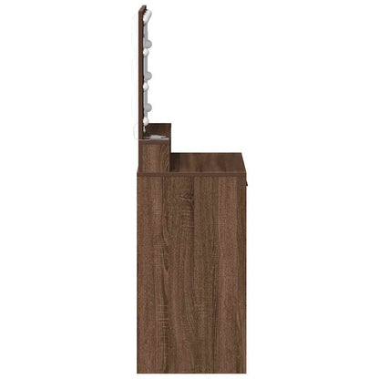 Sminkebord Brun Eik LED 50x41x135 cm