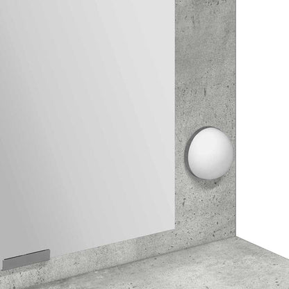 Sminkebord Betonggrå LED 100x41x135 cm